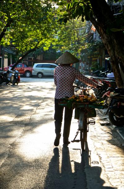 ハノイの旧市街地はまるで迷路だった