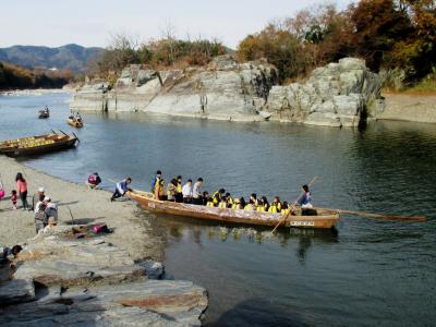 紅葉の長瀞　ライン下り