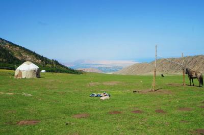 キルギス最高伝説４:キャンプ・ベルタムでユルタに宿泊＆ボズ・サルクンで初乗馬！～2015年夏・シルクロード天山北路横断の旅9