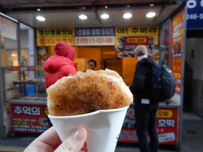 久々釜山へ秋の旅②南浦洞でもちもちホットク→釜山港が移転！？→念願の海雲台参鶏湯♪