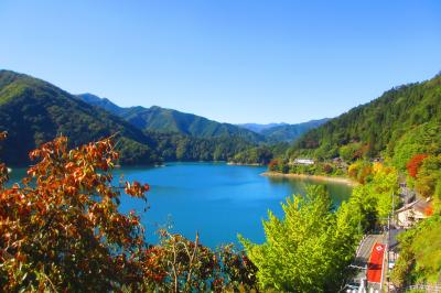 快晴の秋空の下で奥多摩湖バーベキュー、今年も最高の景色でした