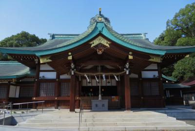 2015初秋、川原神社(2/3)：楠の大樹、神馬、狛犬、本殿、川名稲荷社、川名龍神社