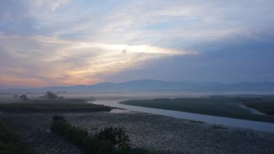 2015 SW　佐渡へ　蔵の宿 菱風荘 と 福島潟の日の出日の入り と 和寛楽の夕食