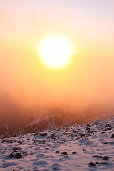ムラゴンの旅日記　美ヶ原高原の王ケ頭からの朝焼け・雲海・霧氷・夕日を求めて