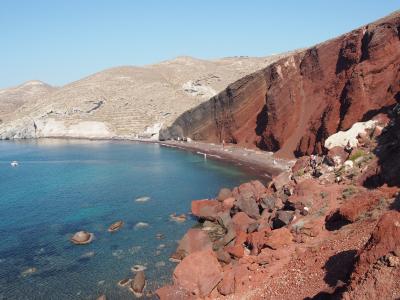 ギリシャ13日間旅行～2日目サントリーニ島・アクロチリ遺跡・レッドビーチ～