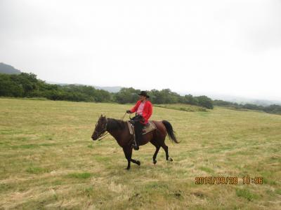 還暦ウエスタン乗馬で久住へ