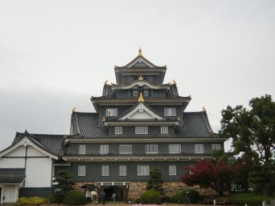 母と四国旅行その５　岡山城からの名古屋城！