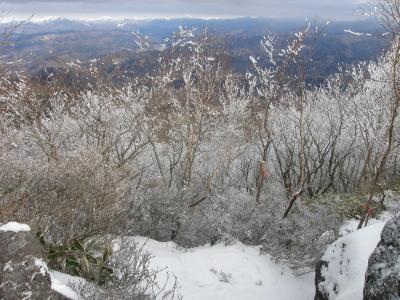 赤城山の主峰黒檜山に霧氷を求めて久しぶりに登る