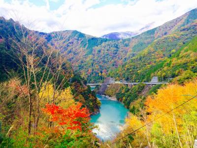 紅葉の寸又峡を散策