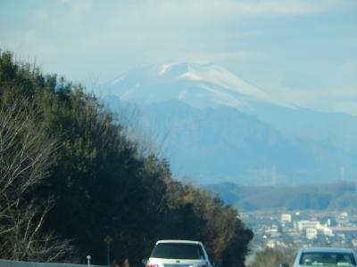 上信越自動車道の甘楽付近から見られた浅間山等の山々