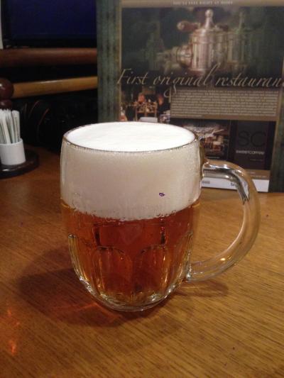 プラハ一泊旅行 4 プラハ夕食 ビアホール VKolkovně