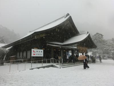 大雪の2015年の元日　出雲大社で初詣