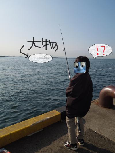 神戸港で大物が釣れた----！