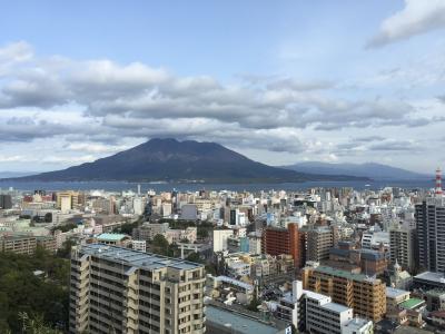 霧の霧島と桜島