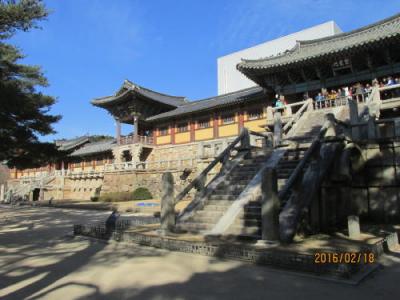 慶州の仏国寺・石垣・御朱印・世界文化遺産・2016年