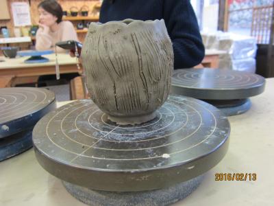 ２０１６年２月強羅で茶碗造り