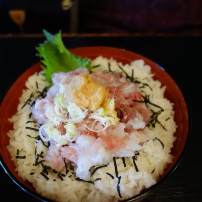 「ねごめし」を食べに伊東まで。「おまかせ丼」も頼みました。