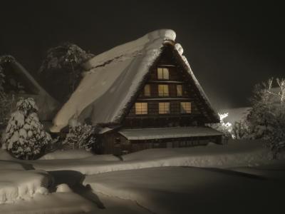 白川郷ライトアップ2015年１月