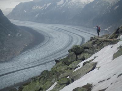 2014年レンタカーと列車で巡るスイスの旅16 アレッチ氷河～サースフェー