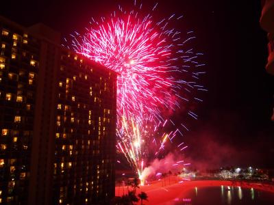 ☆Hawaii2016.1＊30Happy Friday Hilton Fireworks