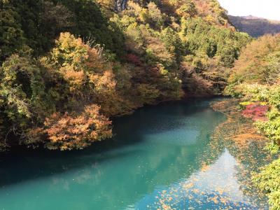 川面から紅葉☆四万川