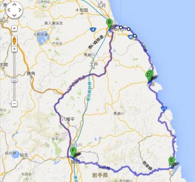 岩手県の北半分と八戸をドライブ