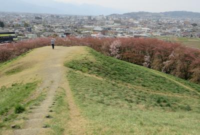 2016春、信州の桜と城(28/28)：4月16日(14)：弘法山古墳(2)：弘法山古墳からの眺望