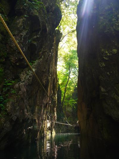 田舎のじいちゃん米寿のお祝い　・・・の前に寄り道。三段峡・秘境探検♪