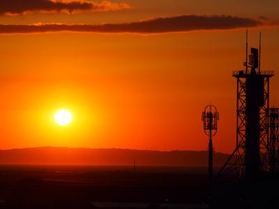 夕方の関空展望デッキから