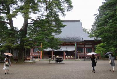 2016梅雨、東北のお寺(7/22)：6月30日(7)：平泉・毛越寺(1)：山門、芭蕉句碑、本堂