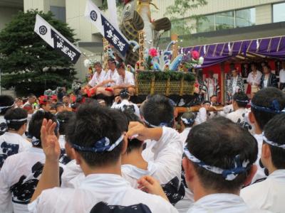 博多山笠　集団山見せと櫛田入り予行