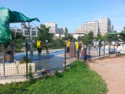 2016/07 足立区 新田さくら公園 真夏日のじゃぶじゃぶ池で水遊び