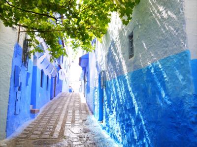 モロッコ・スペイン旅行６※美しく青き家並みシャウエン