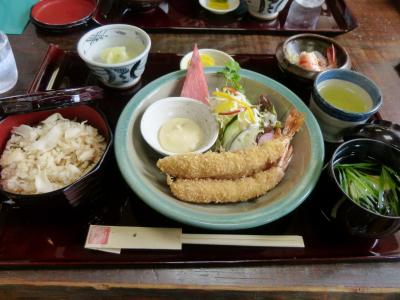 「栄楽」の あわびめし と 物部川のほとりの温泉宿　夢の温泉