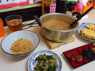 たまには「ベタ」な郷土料理1606 　「茶粥＆金山寺味噌＆めはり寿司＆胡麻豆腐」　　　～和歌山～ 