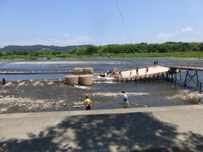 那珂川のやなでアユを