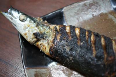 20160817 築地 高はしさん、新さんま塩焼き、ひらまさ背側 → かとうさん、タカベ塩焼き、カツオ刺身