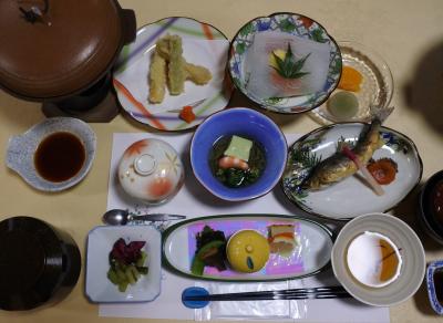 四万ゆずりは荘 ☆ 名湯四万の湯をリーズナブルに楽しむ（夕食・温泉編）