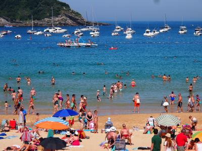 2016年8月　スペイン、フランス　合わせて　5泊　　日程　詰め詰め　暑々の旅　（１３）　バスクの街　サンセバスチャン　　シニア　家族向き　素晴らしきリゾート地