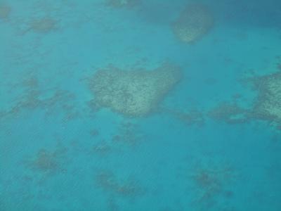 格安ツアー　ニューギニア航空で行くケアンズ　４日間（２日目その④グレートバリアリーフを飛んでみた♪）