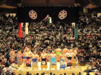 国技館で大相撲トーナメント観戦　2016年2月