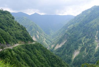 2016.7小松・白山出張旅行4-再び石川県側，手取川ダム，食彩館せせらぎでそばを食べる．小松へ戻る