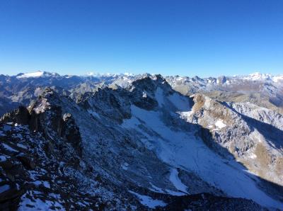 中央スイス、３０００m峰からの絶景