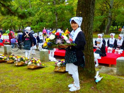 白川女とお馬さんたちと時々ワンコ　～時代祭の楽屋訪問～