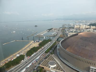 アジア初開催！海のF1 ルイ・ヴィトン・アメリカズカップ・ワールドシリーズ福岡大会：2日目 ヒルトン35Fより観戦！