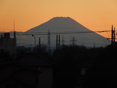 12/30午後4時過ぎに素晴らしい影富士を見ることが出来た