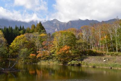 秋山郷の鳥甲山の絶景が眺められる天池（長野新潟）