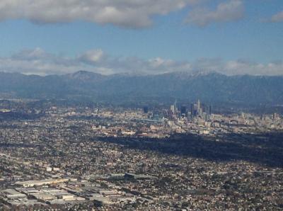 ロサンゼルス上空写真