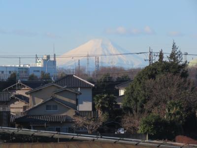 1月16日、ふじみ野市から見られた富士山