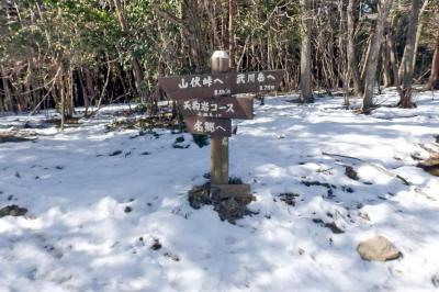 雪の武川岳から二子山へ